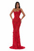Floral Strapless Gown