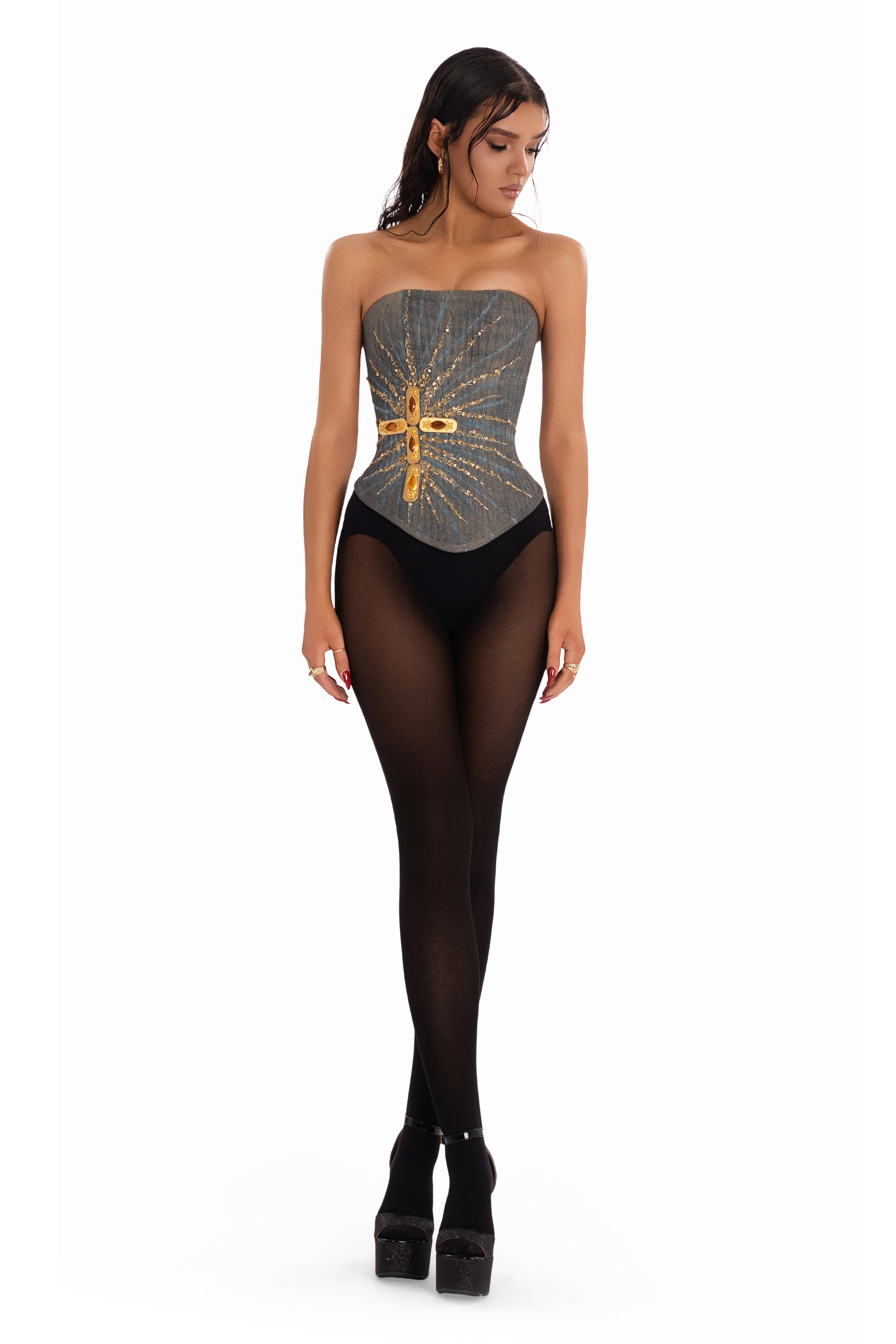 Sunburst Cross Corset – ALBINA DYLA