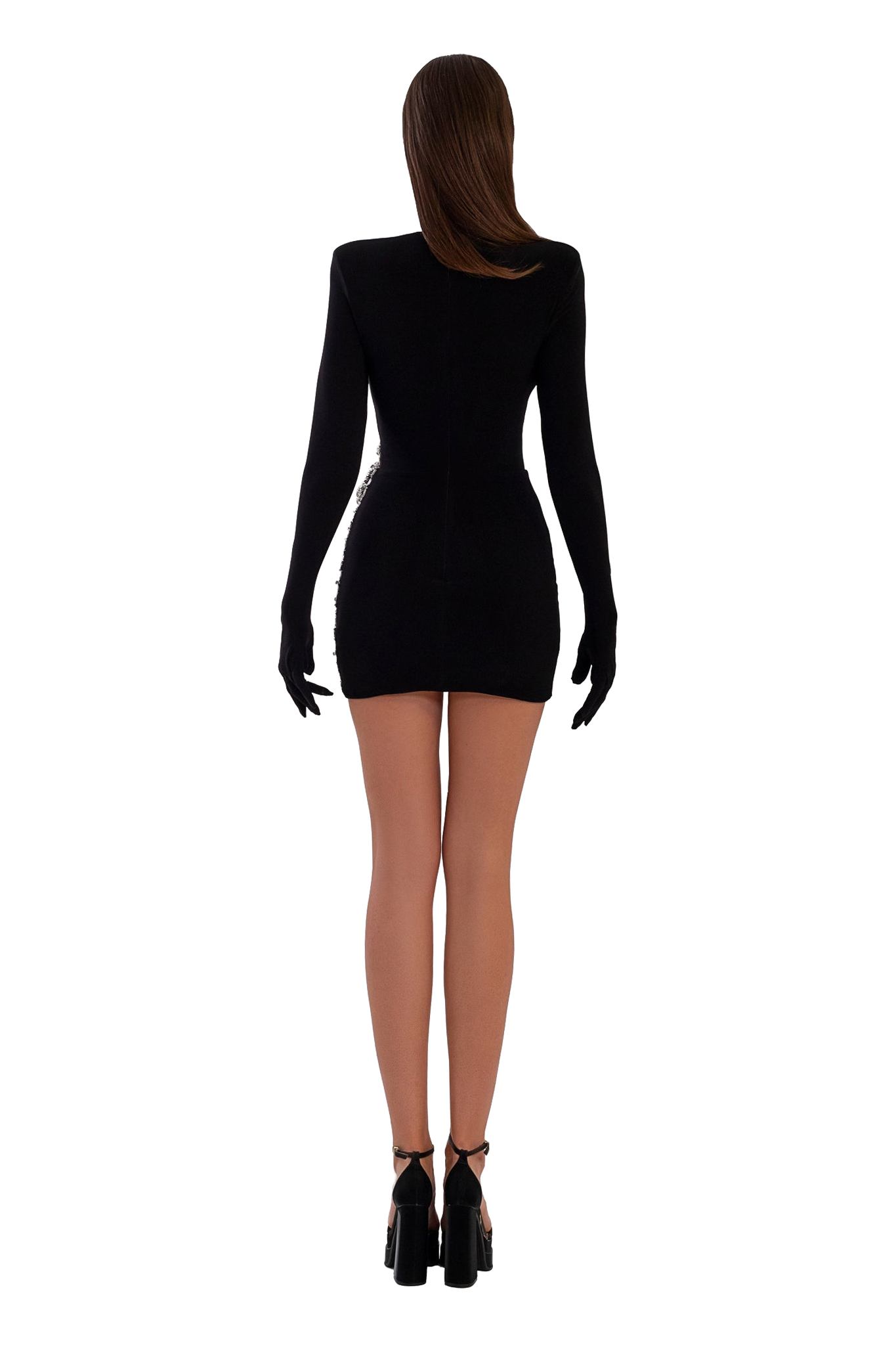knee length dresses for ladies Mini Black Dress – ALBINA DYLA