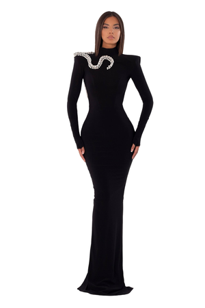 maxi dress high neck open back