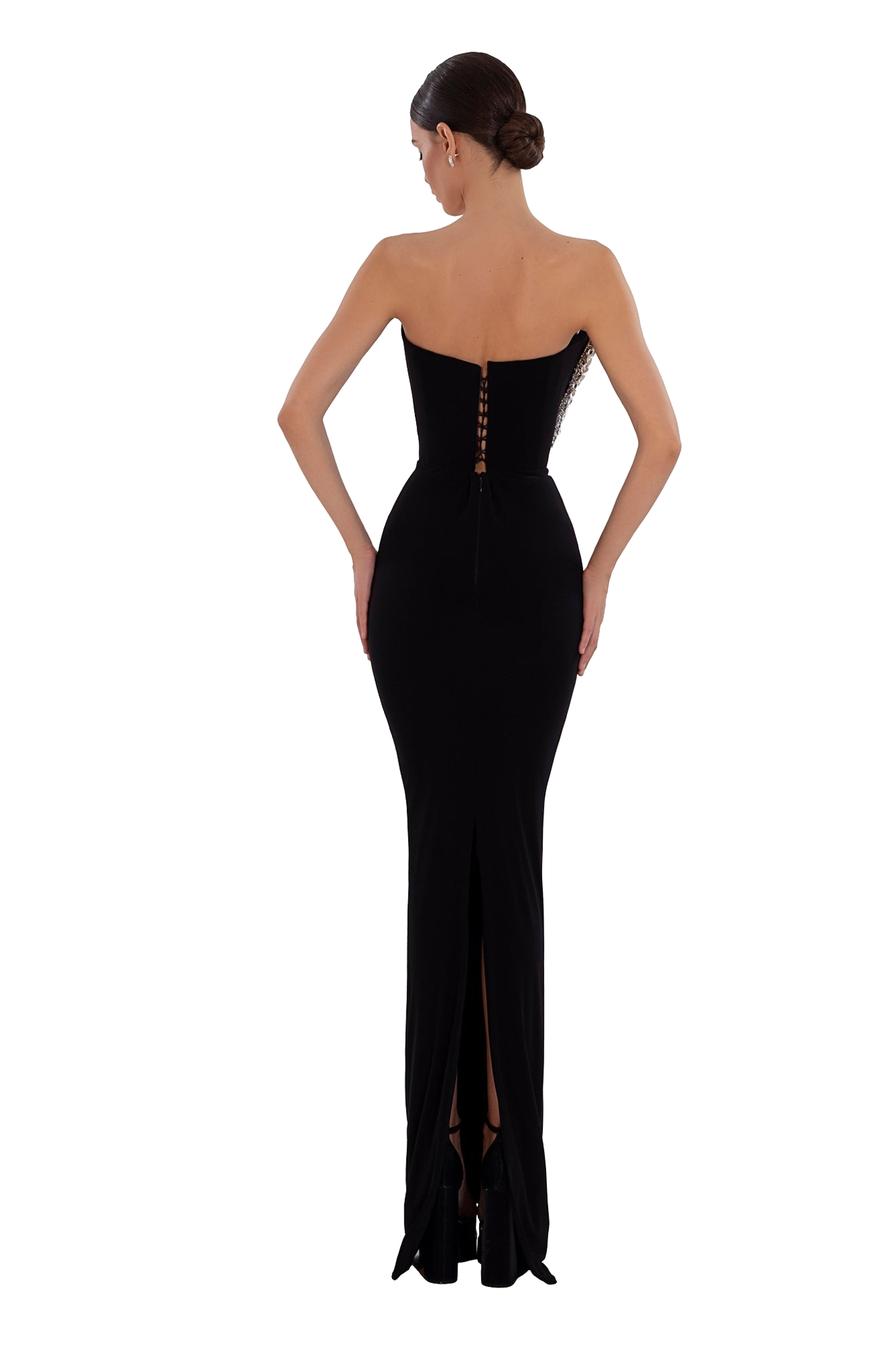 Embroidered Corset Black Dress ALBINA DYLA Embroidered Corset Black Dress ALBINA DYLA