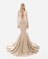 Long Mermaid Cream Dress