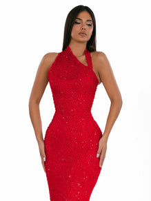 Red Halter Gown  ALBINA DYLA