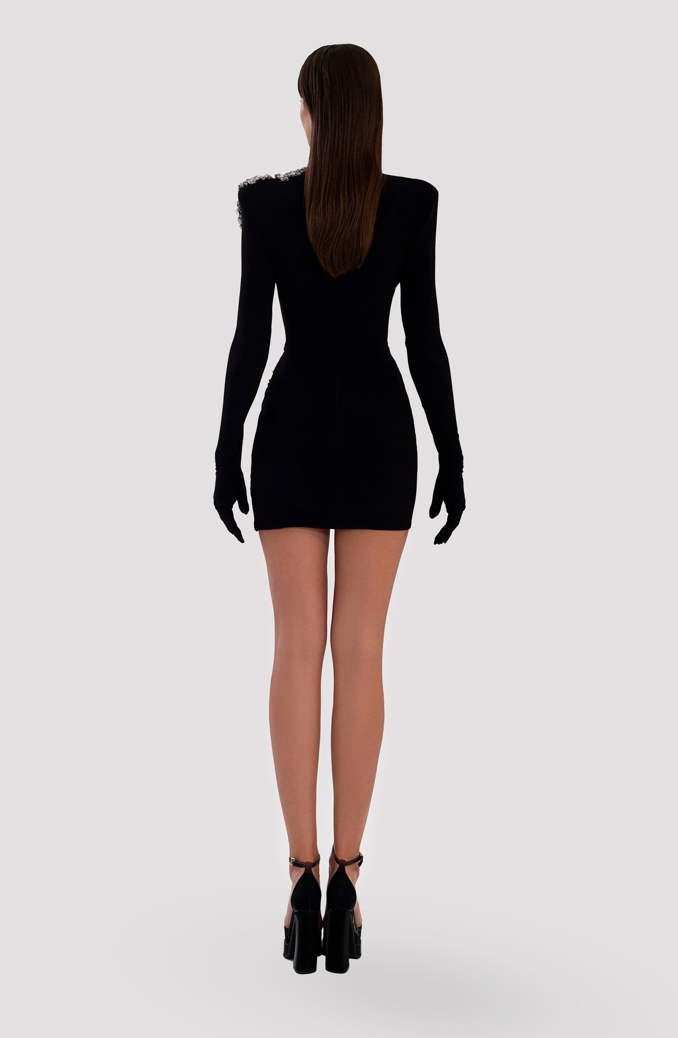 Short Embroidered Black Dress ALBINA DYLA Short Embroidered Black Dress ALBINA DYLA