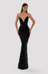 Sparkly Long  Black Dress