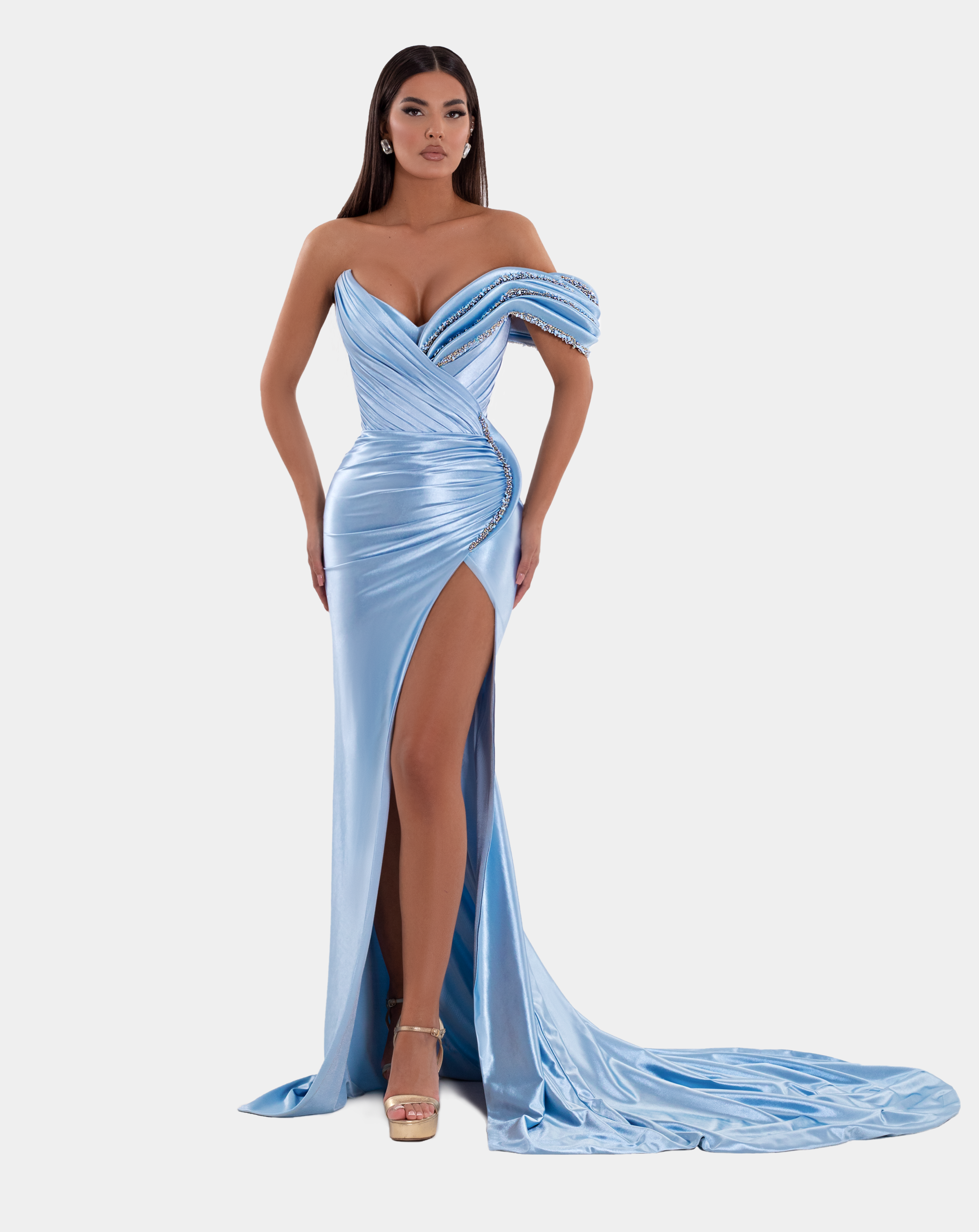 BARDOT BABY BLUE CORSET DRESS ALBINA DYLA