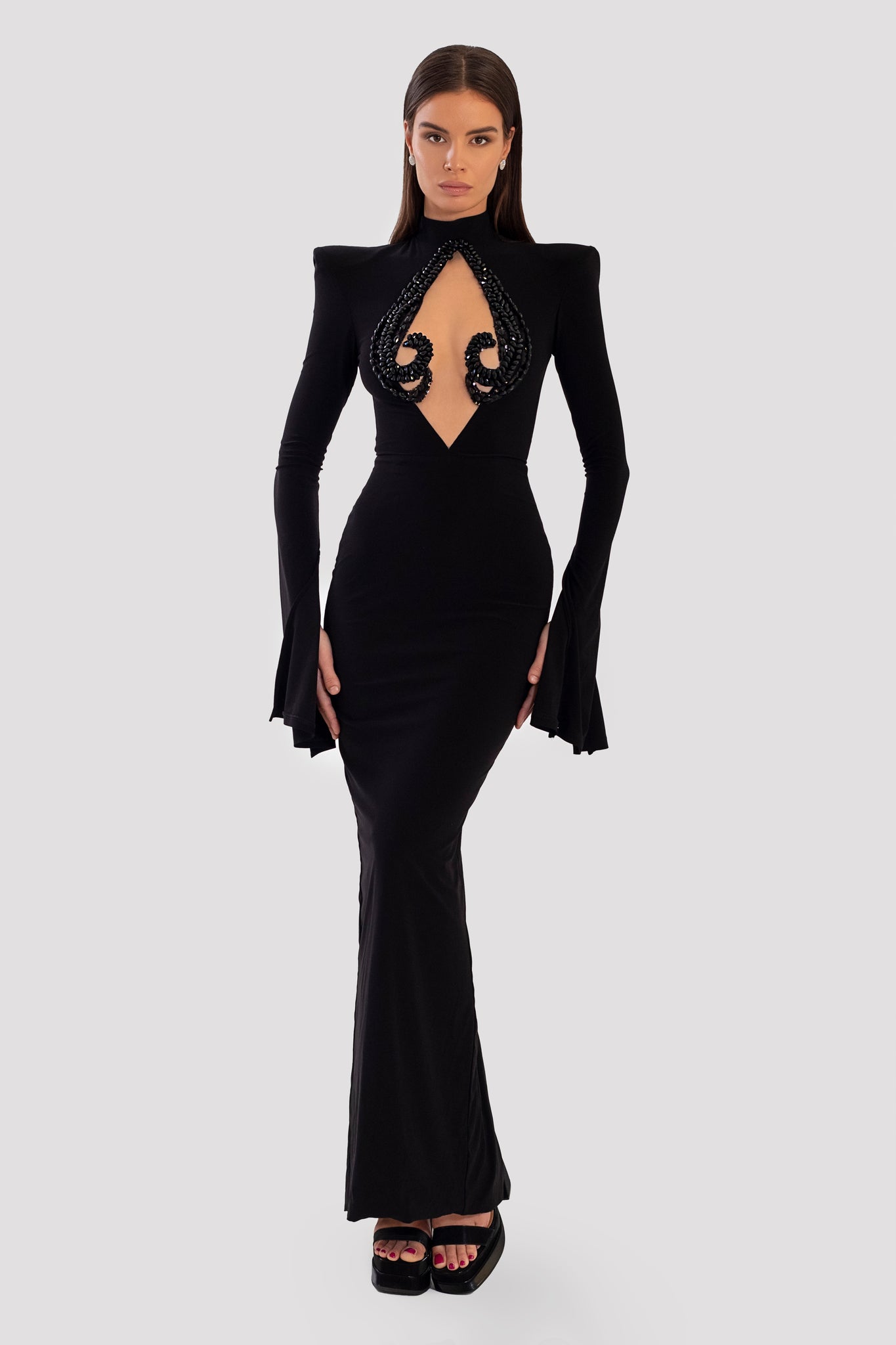 Black Dress With Open Chest 40 Black Dress With Open Chest 40