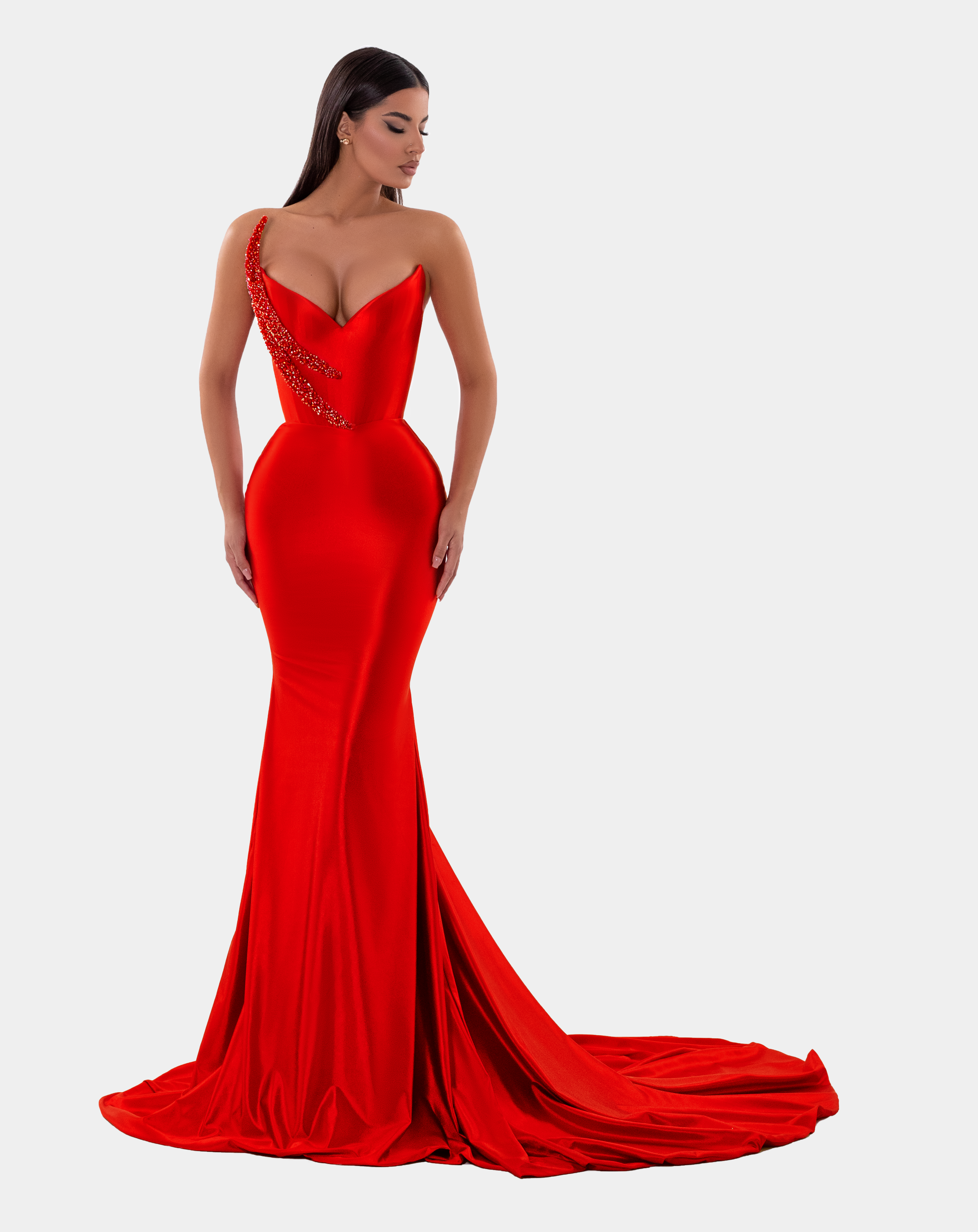 LONG RED DRESS ALBINA DYLA