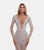 Mid-length white-silver dress