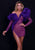 Purple Embellished Short Dress