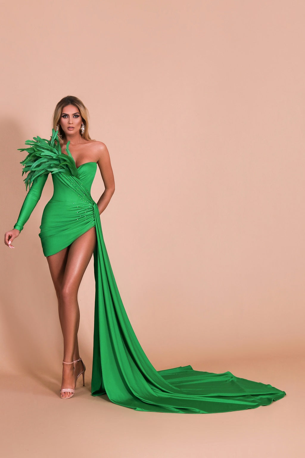 Green Short Dress ALBINA DYLA Green Short Dress ALBINA DYLA