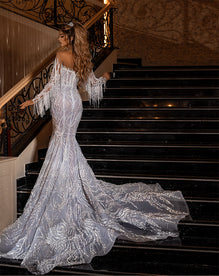 Mermaid Tassel Sleeve Gown