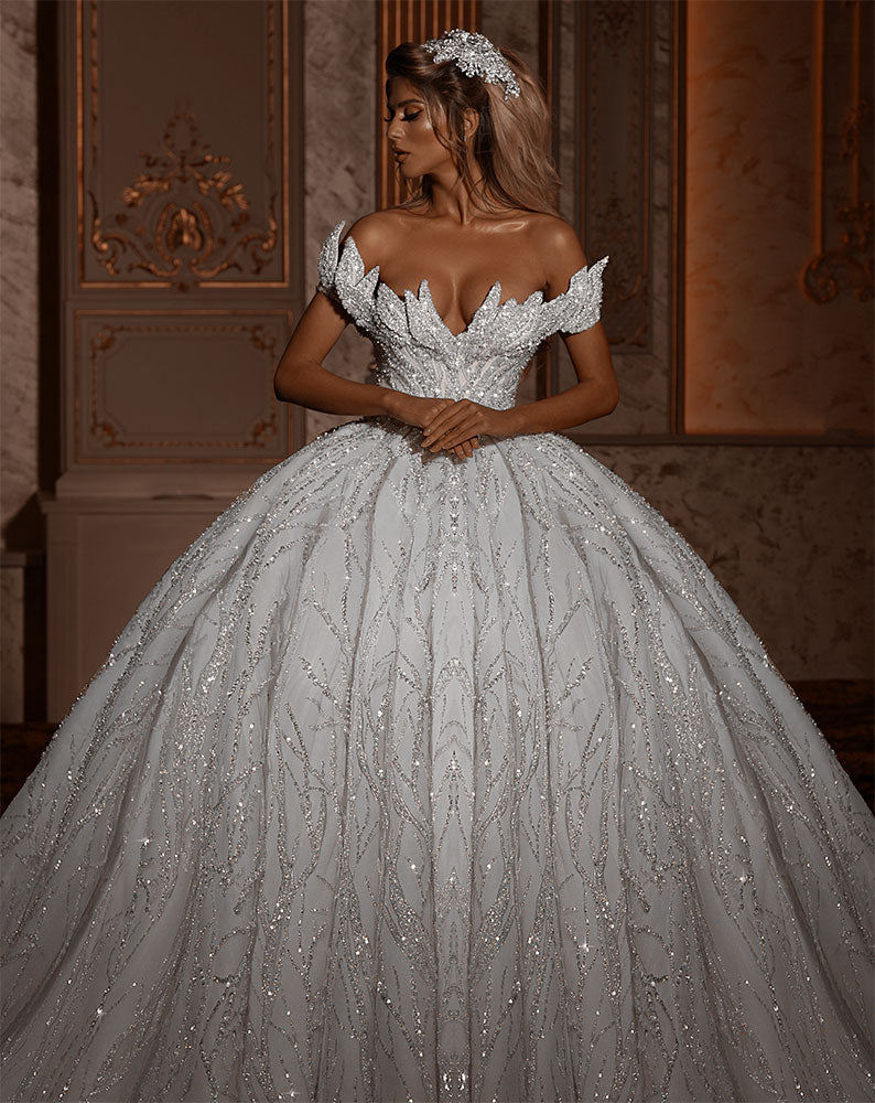 Off the shoulder bridal gown Clearance