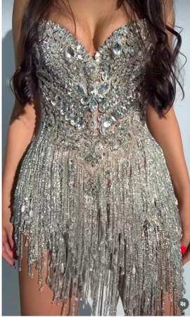 Short Silver Dress