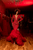 Long red trumpet dress