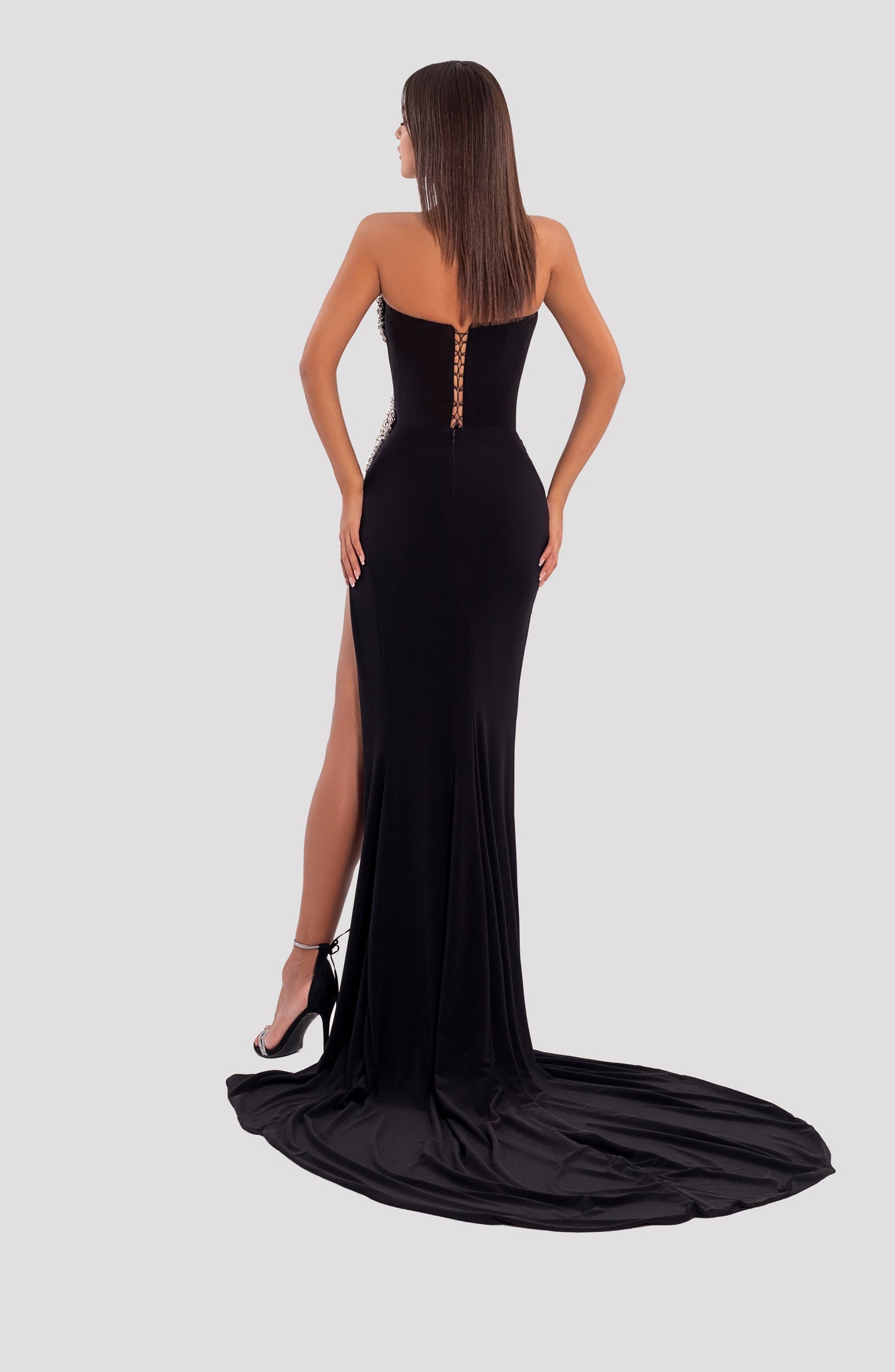 Crystal Corset Long Dress – ALBINA DYLA