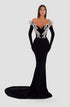 Long Black Evening Dress With Embroidery